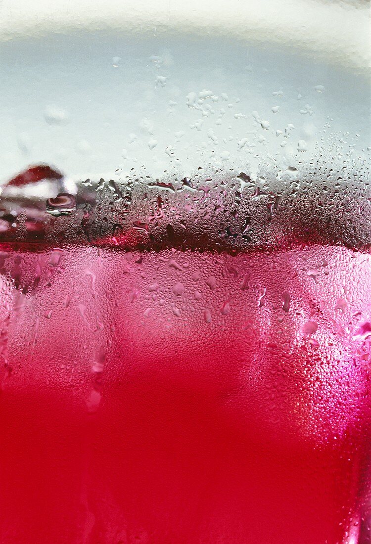 Cold cranberry juice (detail)