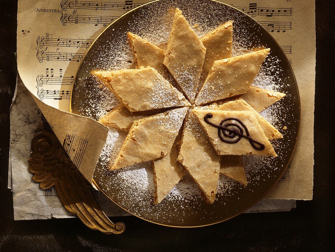 Almond biscuits from Warsaw with clef design