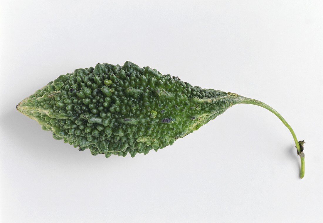A bitter gourd on white background