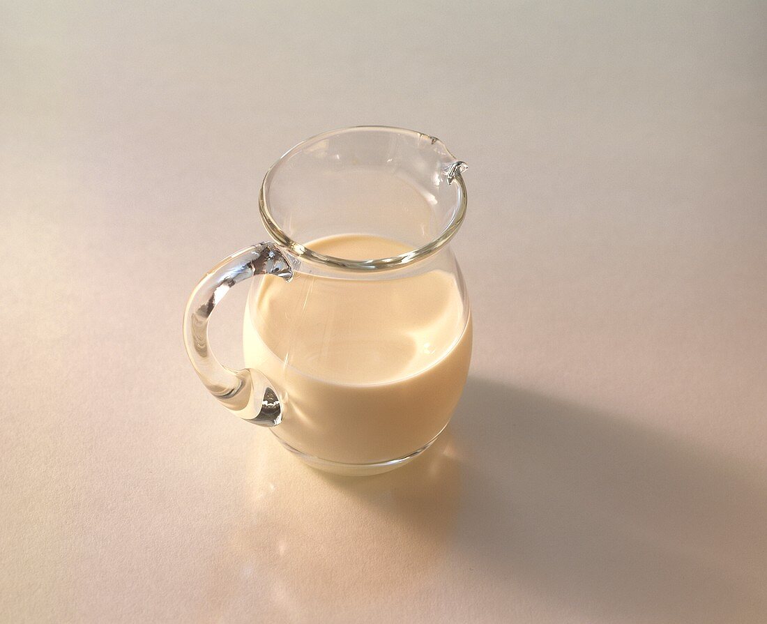 Soya milk in glass jug