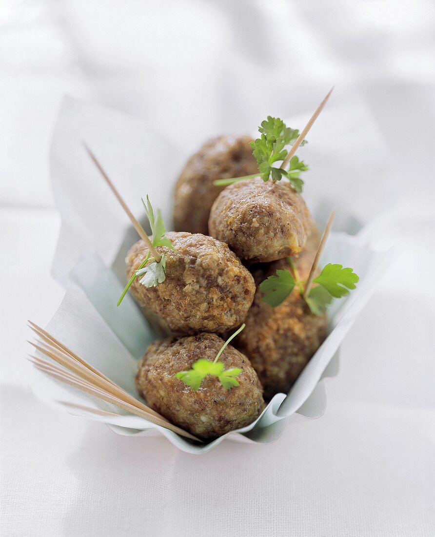 Frikadeller with cumin and parsley