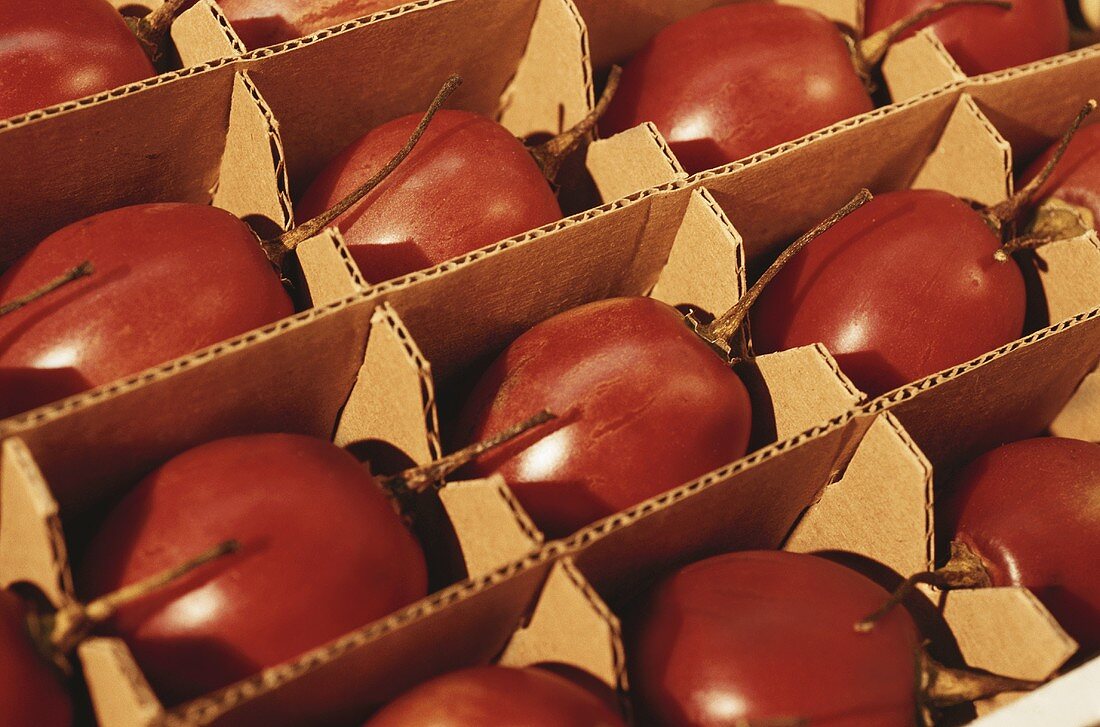 Tamarillos in a crate