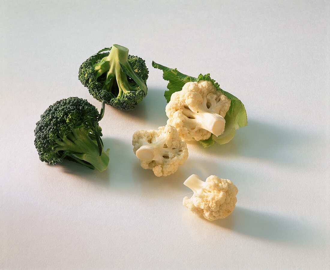 Broccoli and cauliflower florets