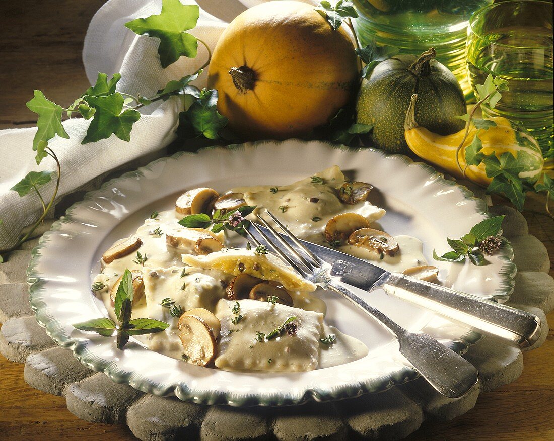 Ravioli con la zucca (Kürbis-Parmesan-Ravioli, Italien)