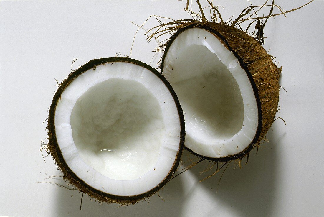 Fresh Coconut Cracked in Half