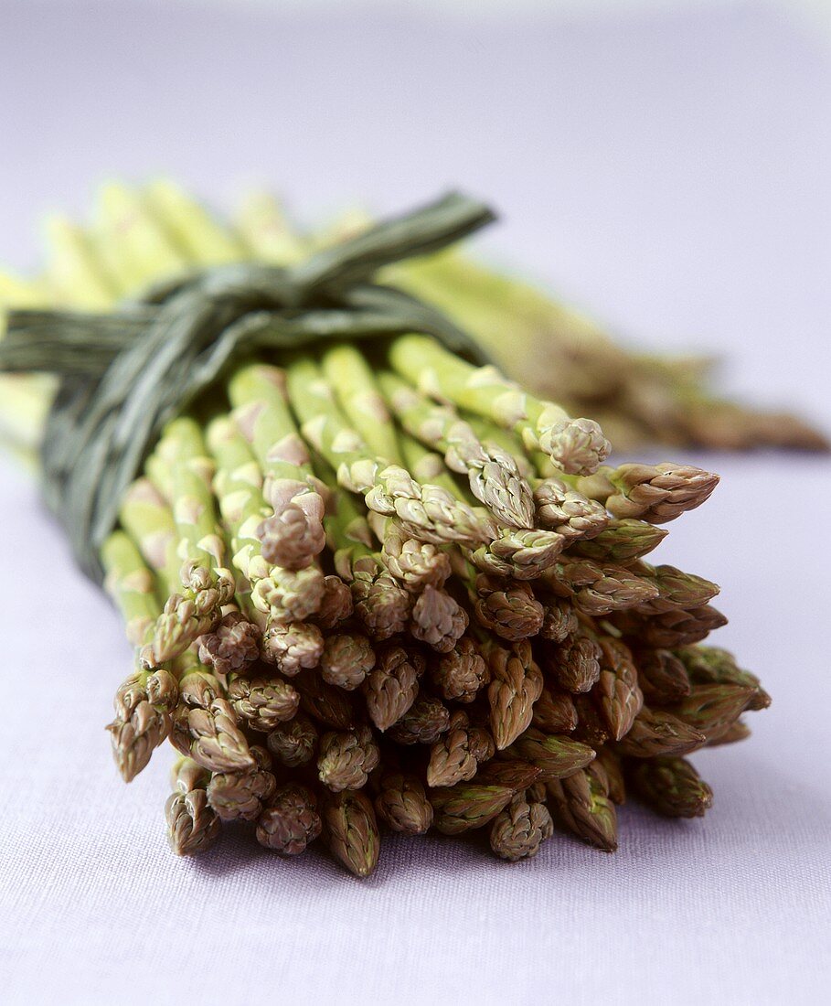 Bundle of green asparagus