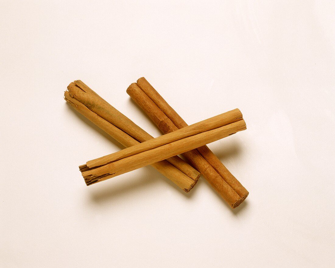 Three cinnamon sticks