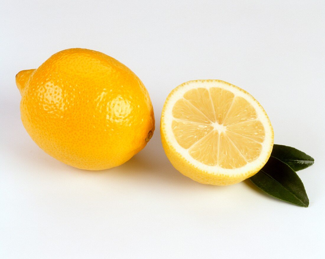 Lemon and half a lemon