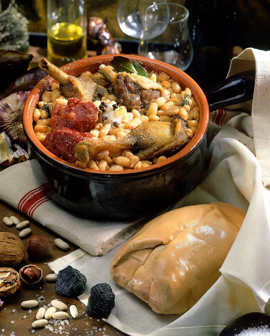 Cassoulet, Gänseleber und schwarze Trüffeln