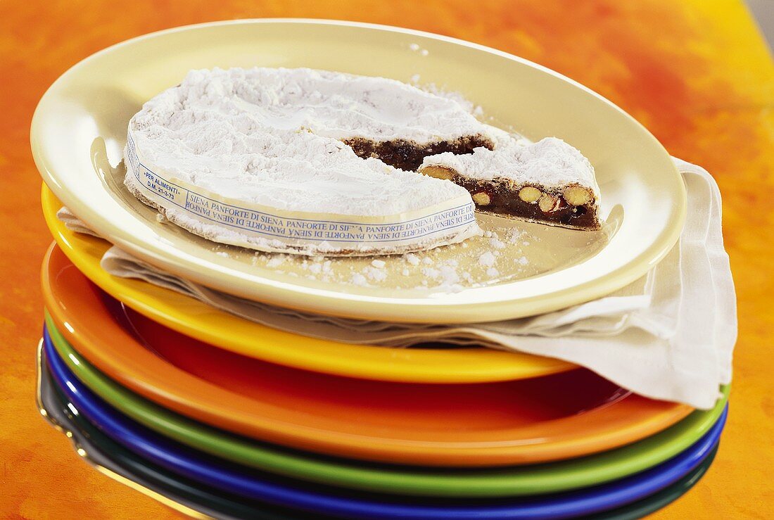 Panforte di Siena (Früchtebrot), Toskana, Italien