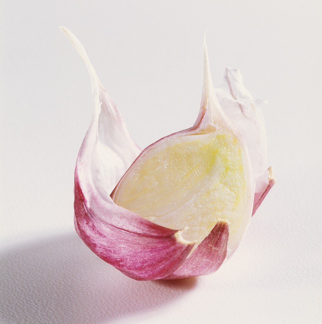 Clove of garlic, halved