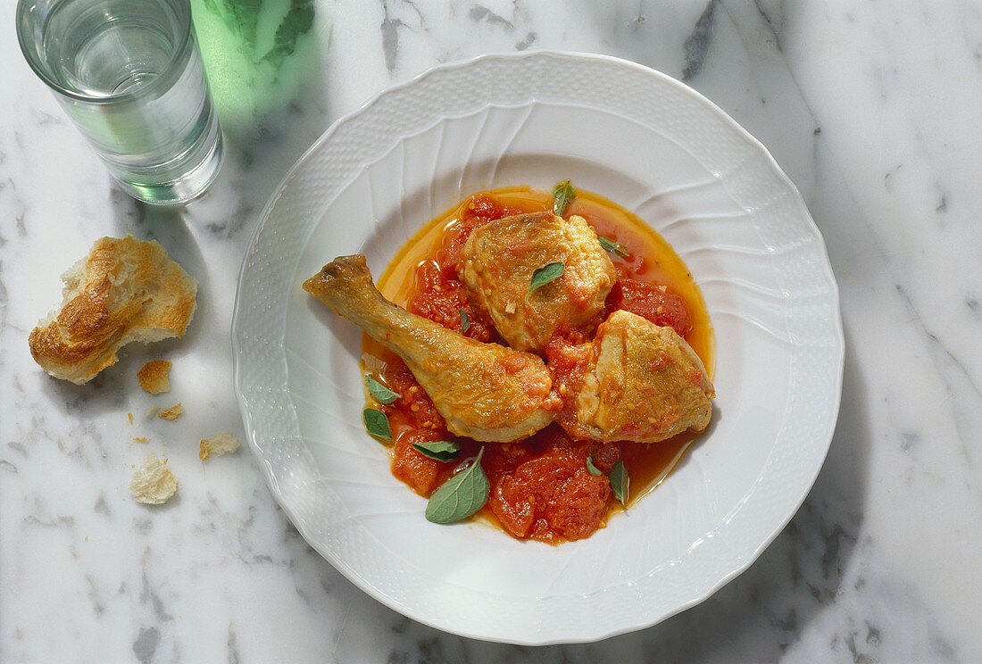 Geflügelragout mit Tomaten