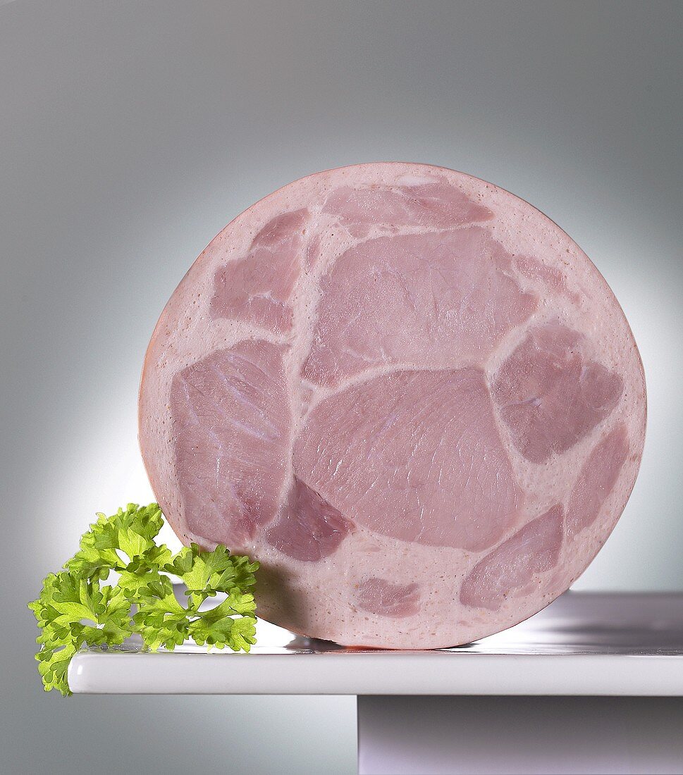 Ham sausage, sliced