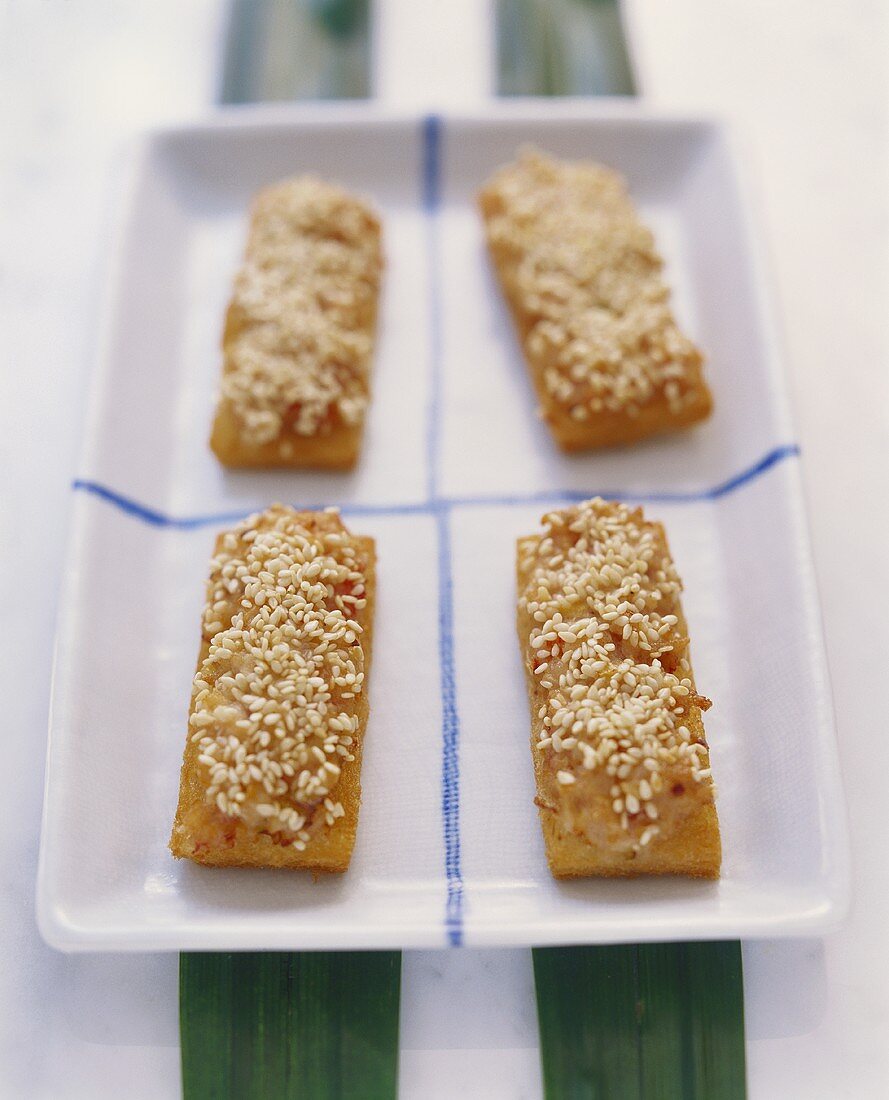 Sesame prawn toast (Sesam-Garnelen-Toasts)