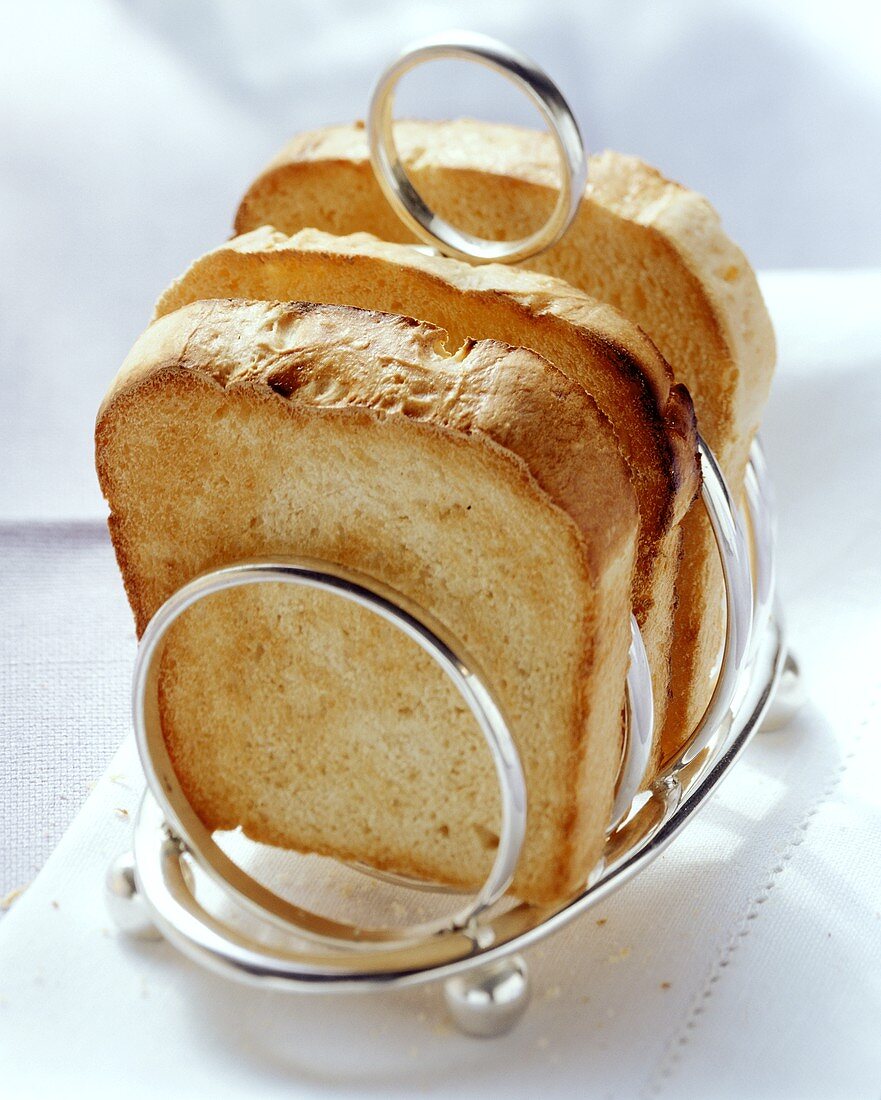 Toast in toast rack