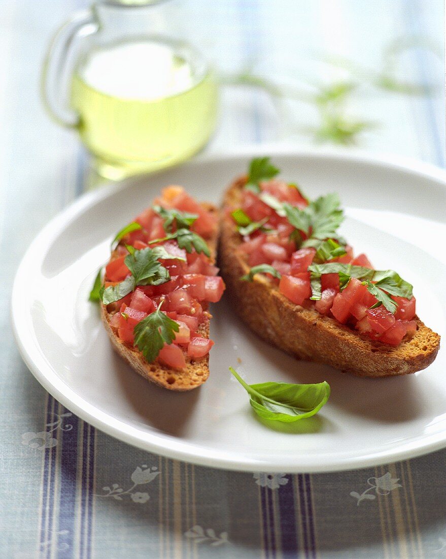 Bruschetta mit frischen Kräutern