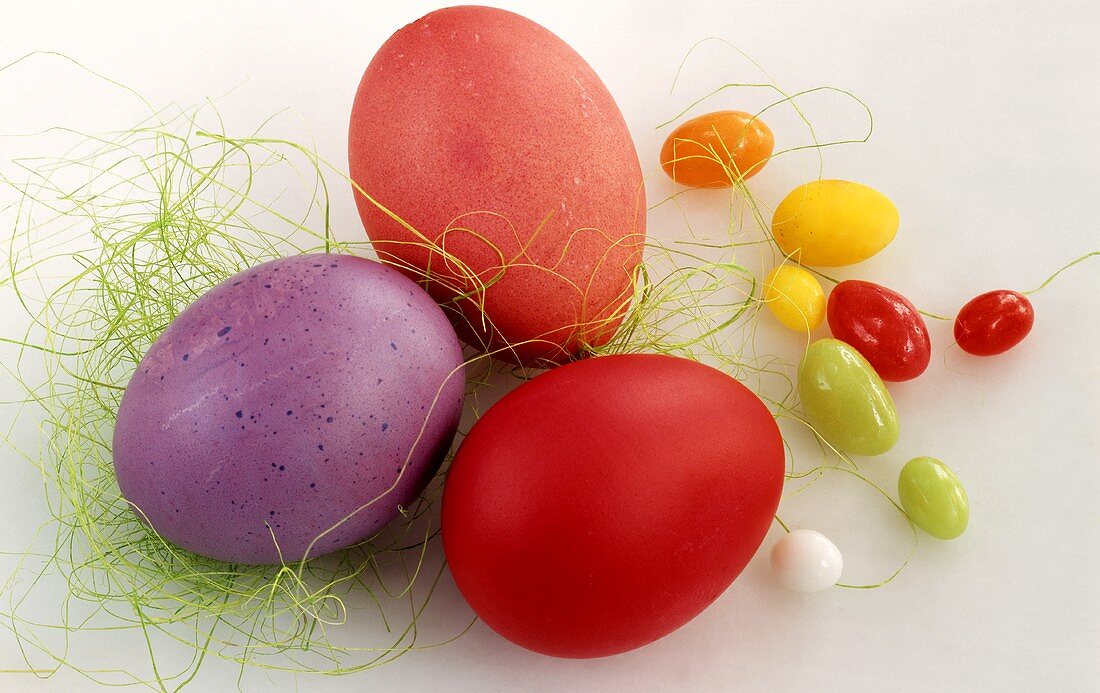 Easter eggs and sugar eggs