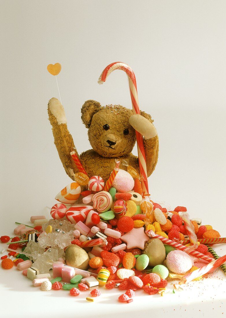 Teddy bear with sweets