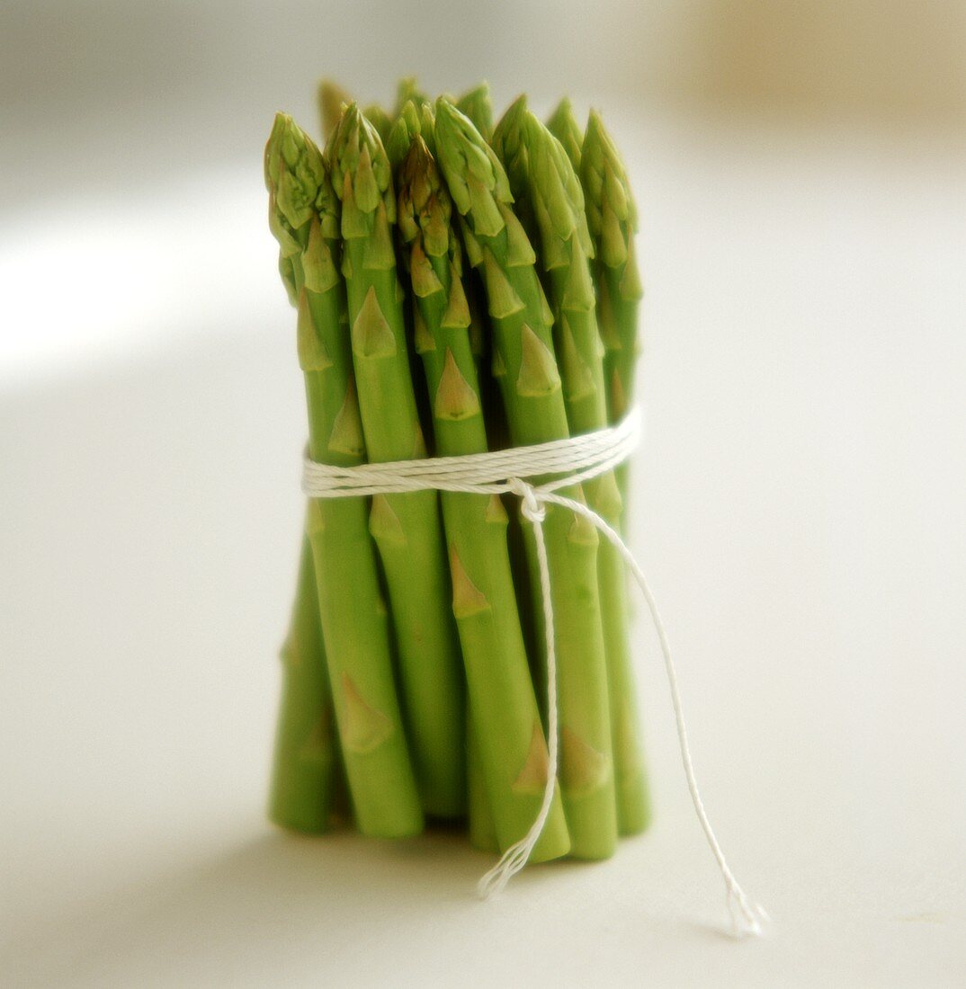 Bundle of green asparagus