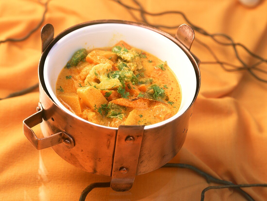 Vegetable korma (vegetable stew from Karnataka, India)