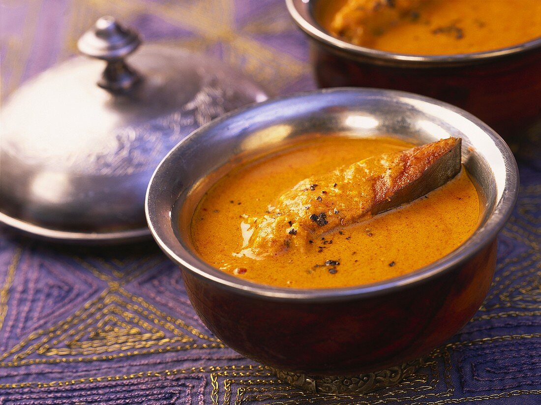 Konkani machchi amti (pomfret curry), Maharashtra, India