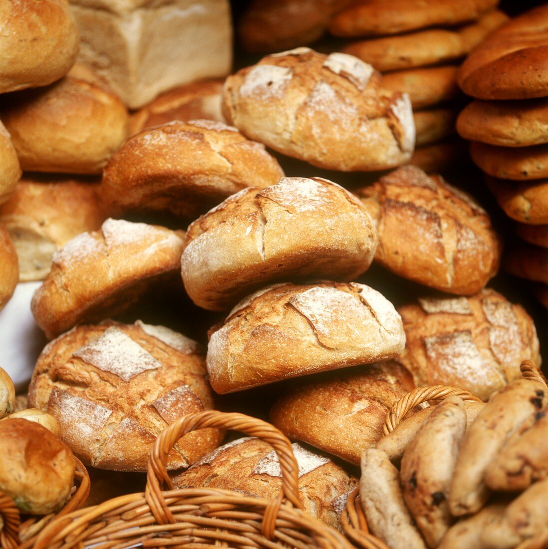 Assorted bread at market