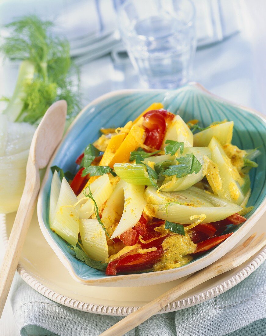 Fenchel-Kürbis-Curry mit Paprika