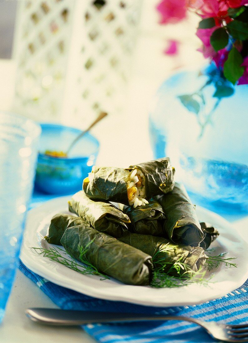 Dolmades (gefüllte Weinblätter, Griechenland)