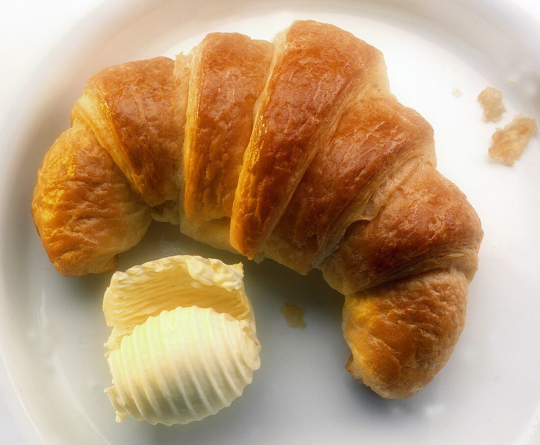 Croissant with butter curl