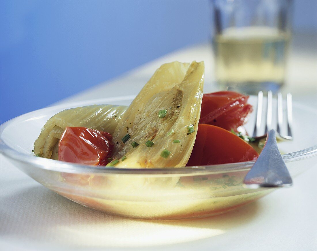 Braised fennel and tomatoes