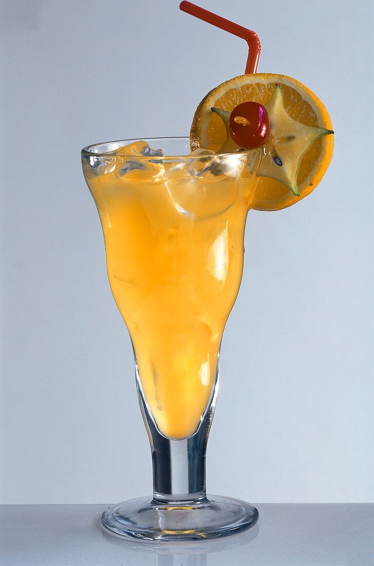Screwdriver in long drink glass