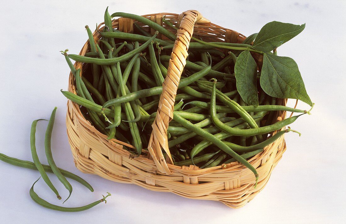 French beans and Kenya beans in a basket