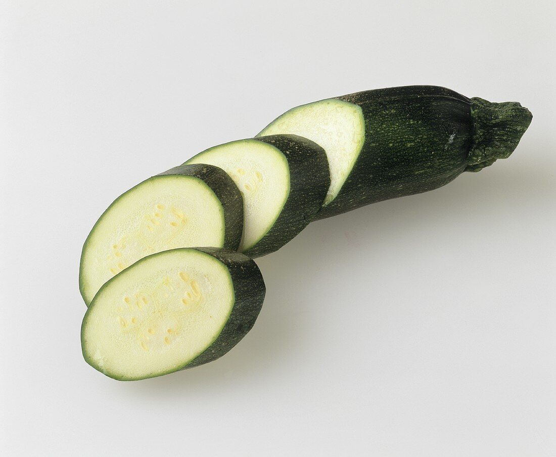 Courgettes, cut into