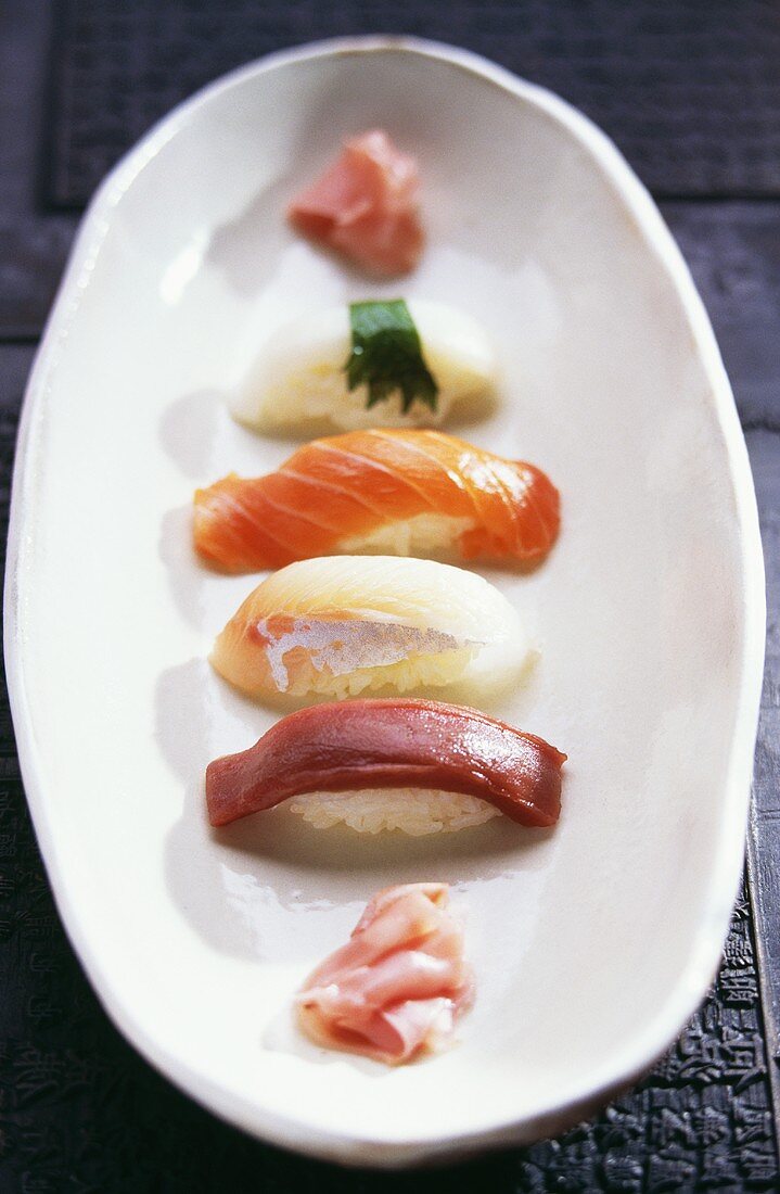 Various Nigiri sushi