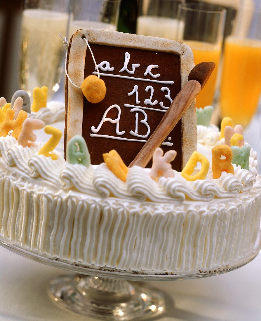 Letter cake for the first day at school