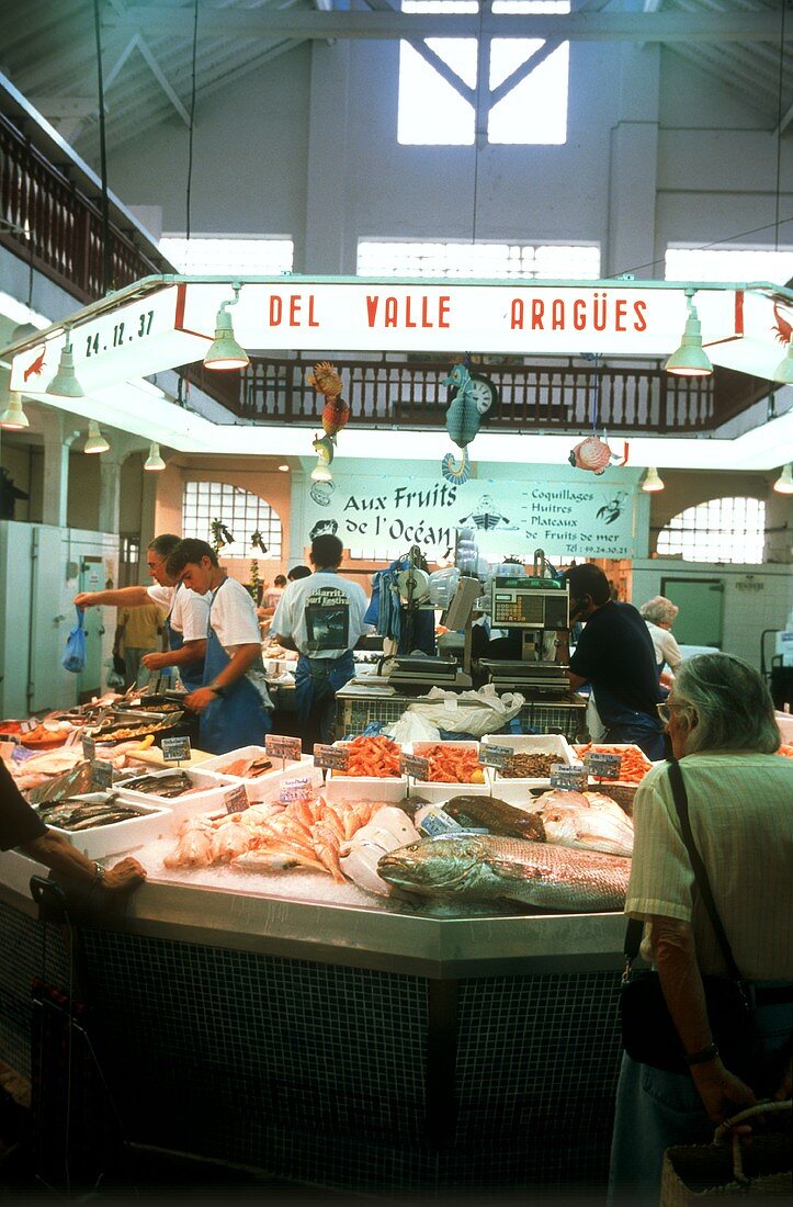 Fish market in Biarritz; France