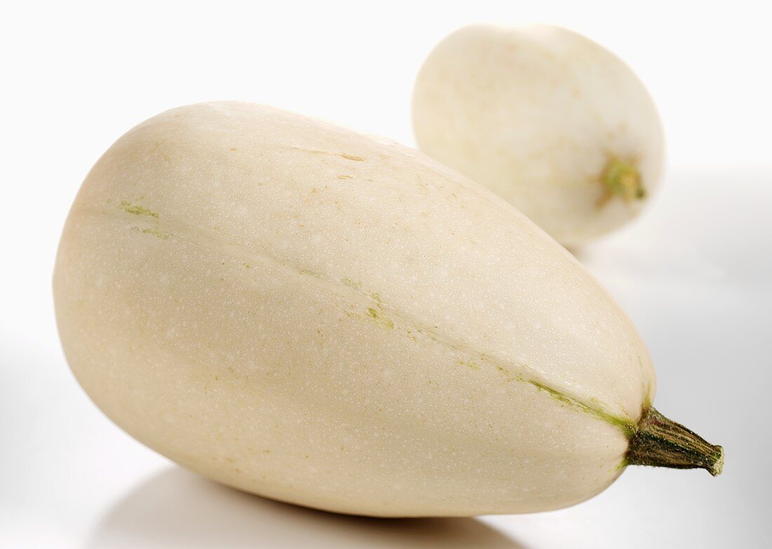 Long white squashes