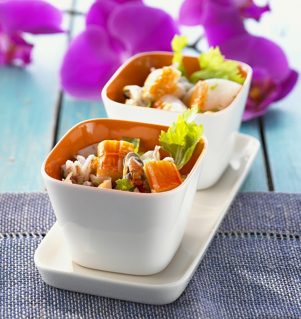 Seafood salad with celery (Thailand)