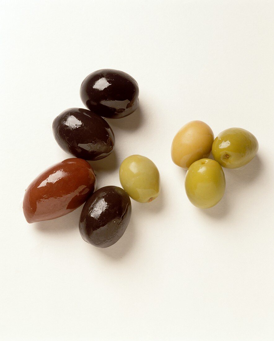 Black and Green Olives