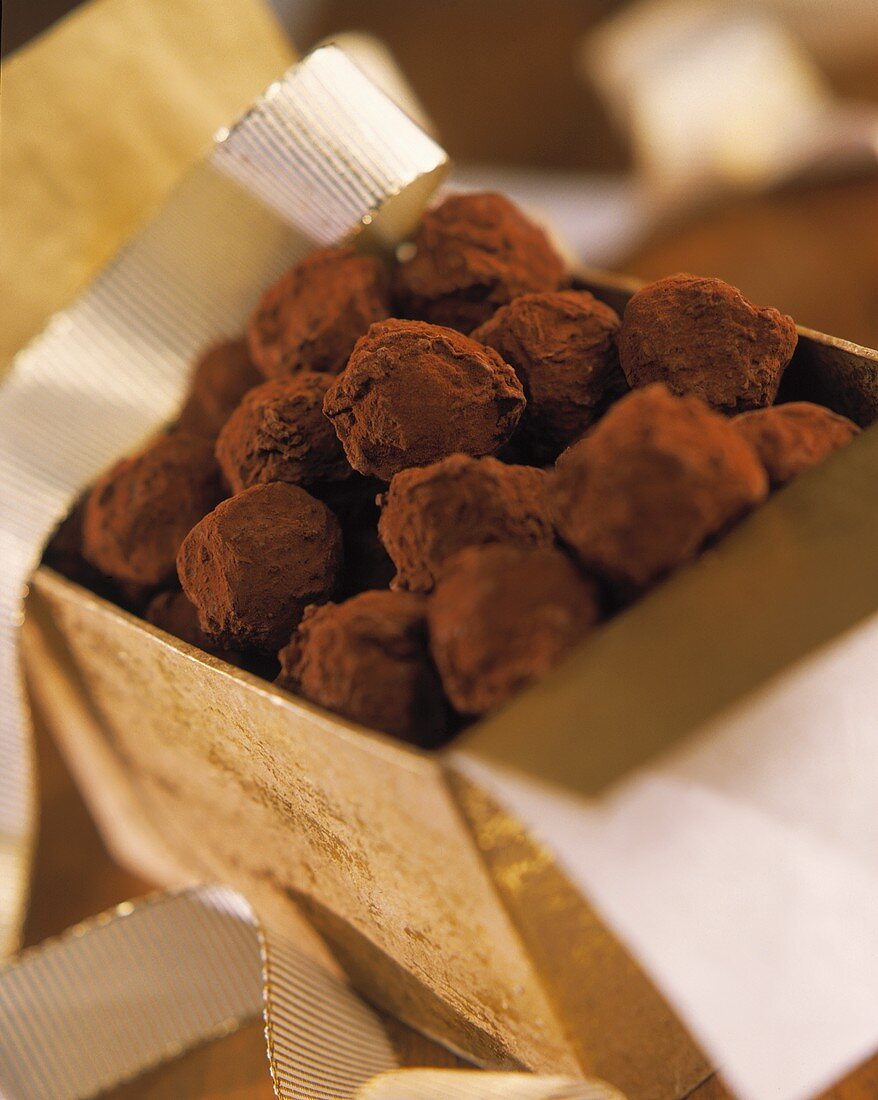 Rum truffle in gift box