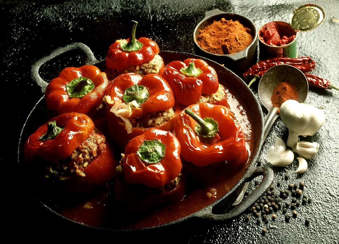 Stuffed red peppers