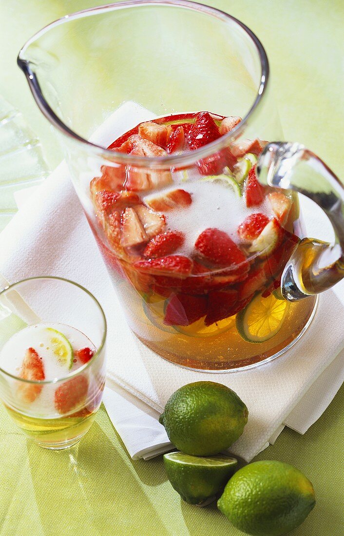 Strawberry and lime punch