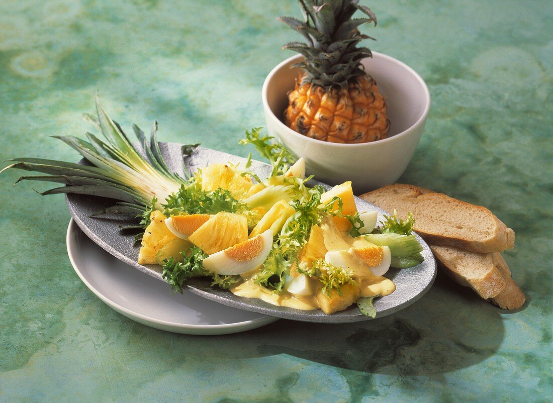 Egg and pineapple salad