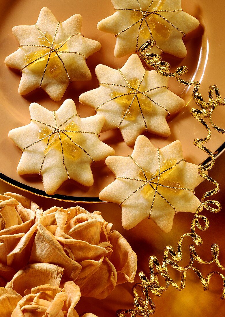Ginger stars on a plate