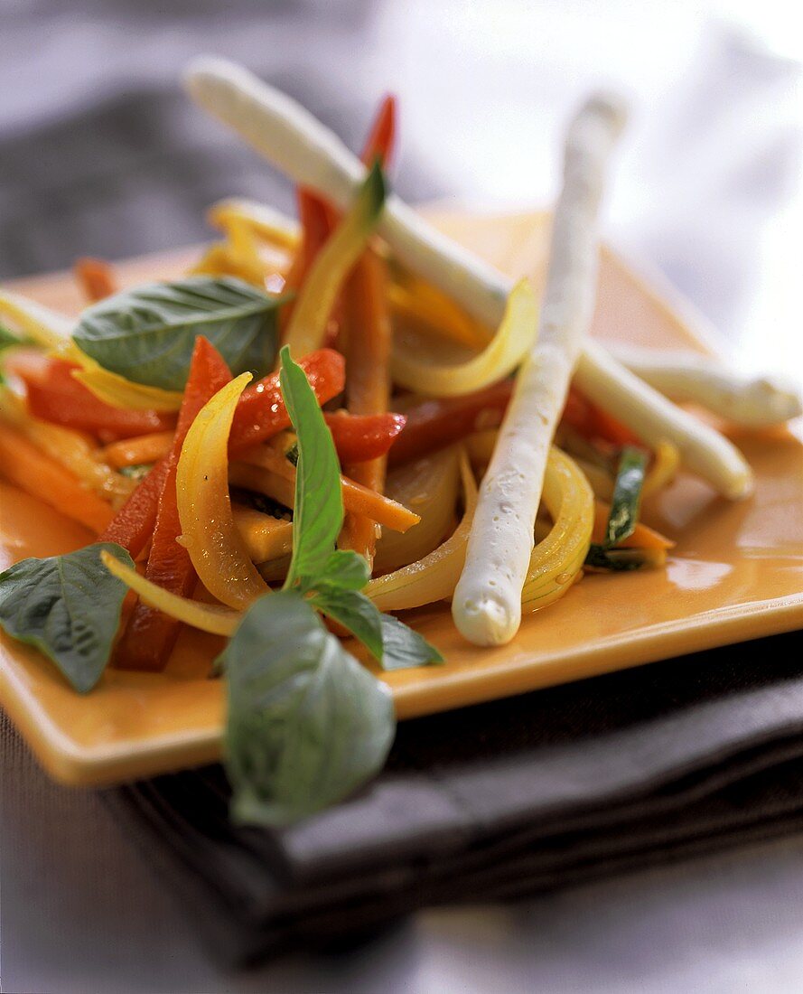 Roasted vegetables with sesame and lime butter