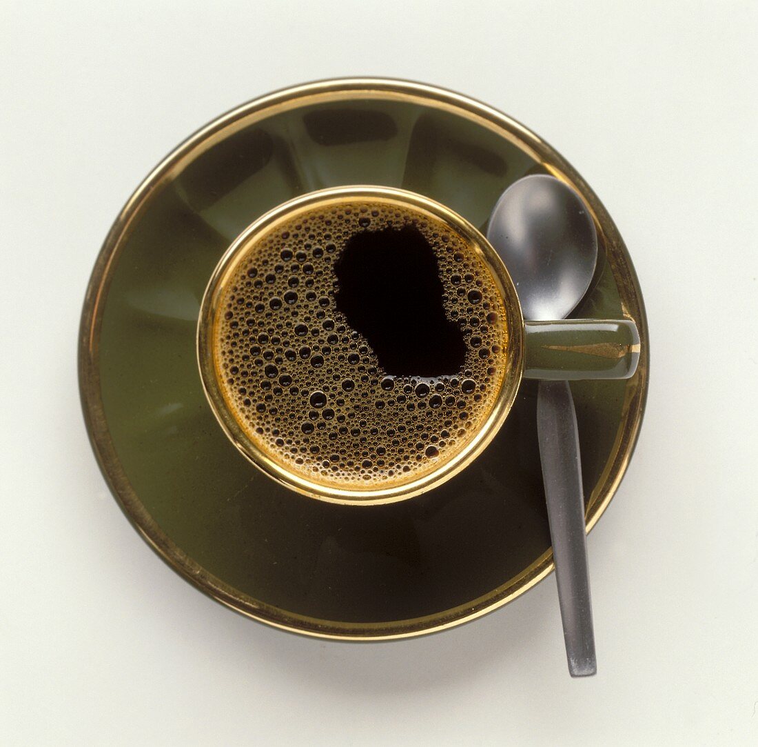 A cup of espresso (from above)