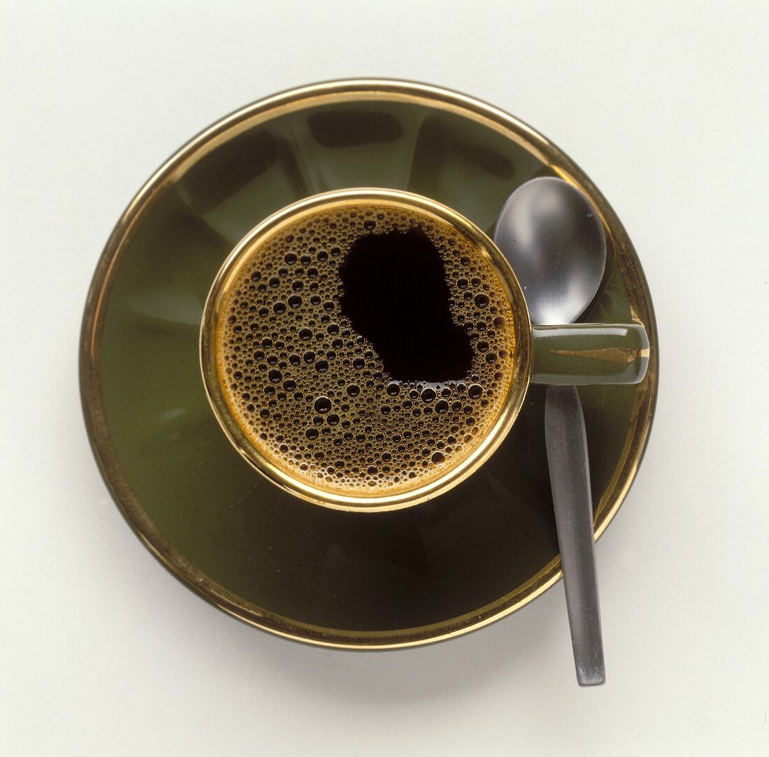 Eine Tasse Espresso (von oben)