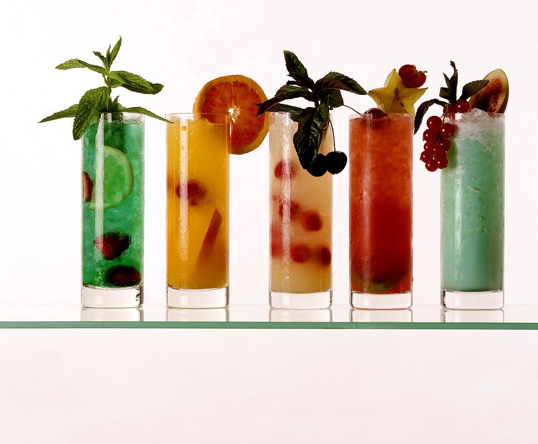 Five non-alcoholic cocktails