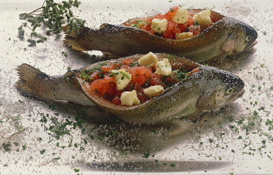 Trout from the Wisper with tomato stuffing