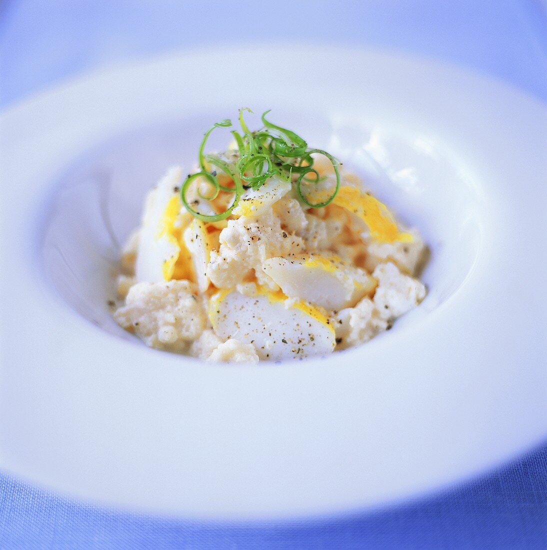 Smoked cod on mashed potato